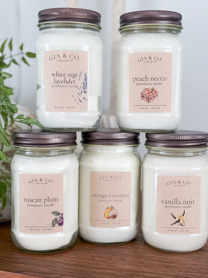 Large Soy Mason Jar Candles