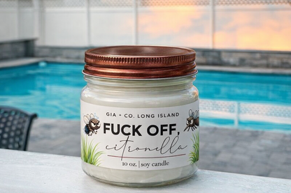 F*CK OFF Bugs Citronella Soy Candle