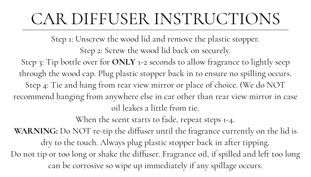 Non-Toxic Car Diffuser
