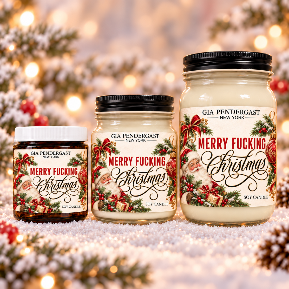 Merry Fucking Christmas Soy Candle