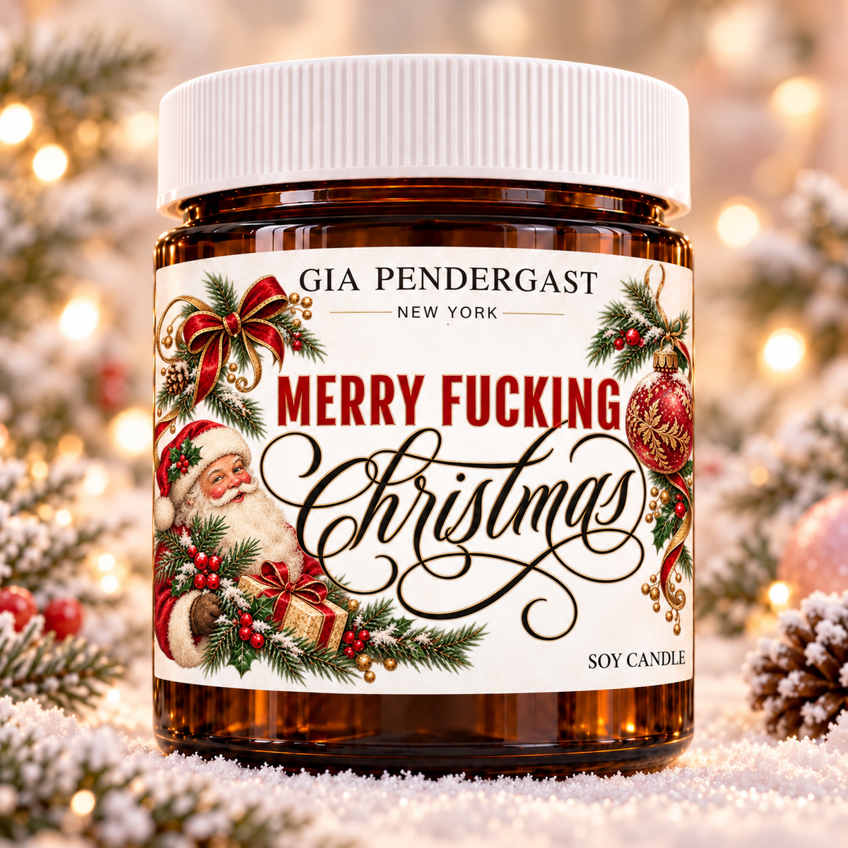 Merry Fucking Christmas Soy Candle