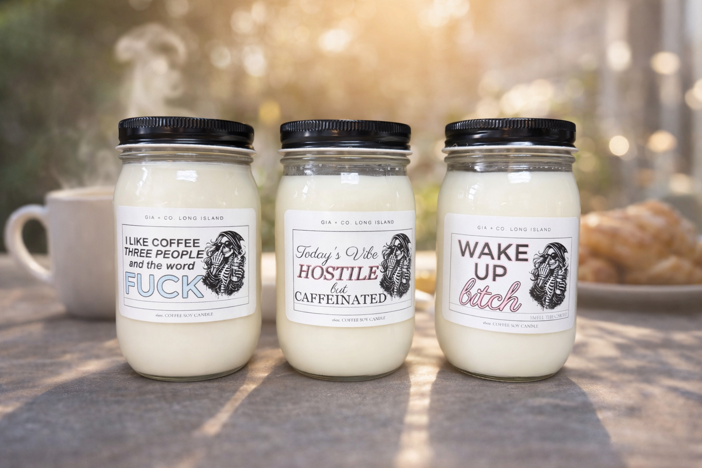 Graphic Coffee Candles