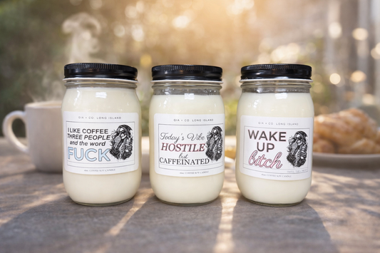 Graphic Coffee Candles
