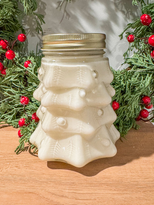 Christmas Tree Mason Jar Candle